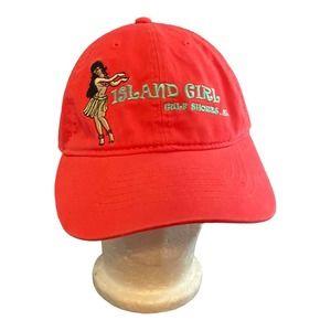 Island Girl Gulf Shores Alabama Jacobson Hat Cap‎ Pink Strapback Adjustable